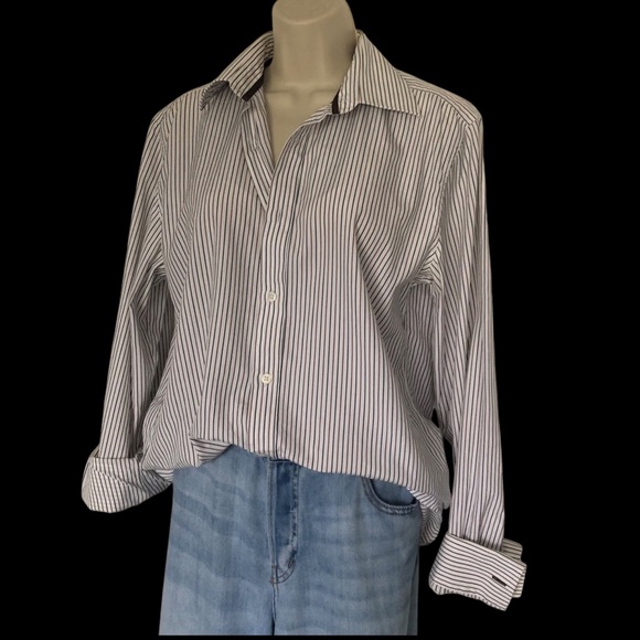 LOUIS VUITTON Button Down Long Sleeve Shirt Wide Collar & Cuff EU 39 Medium - Picture 3 of 16